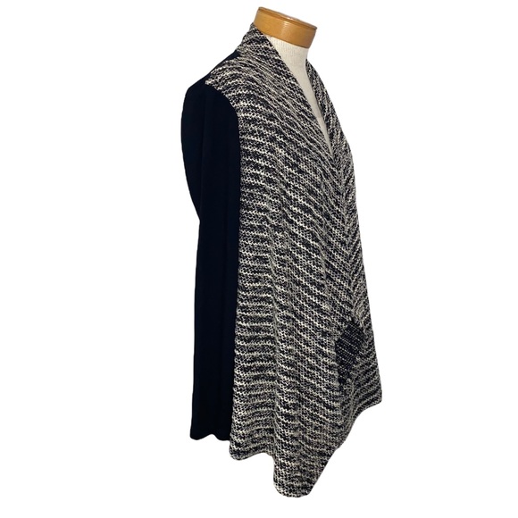 LOGO By Lori Goldstein Boucle Flyaway Cardigan Small - Picture 1 of 7